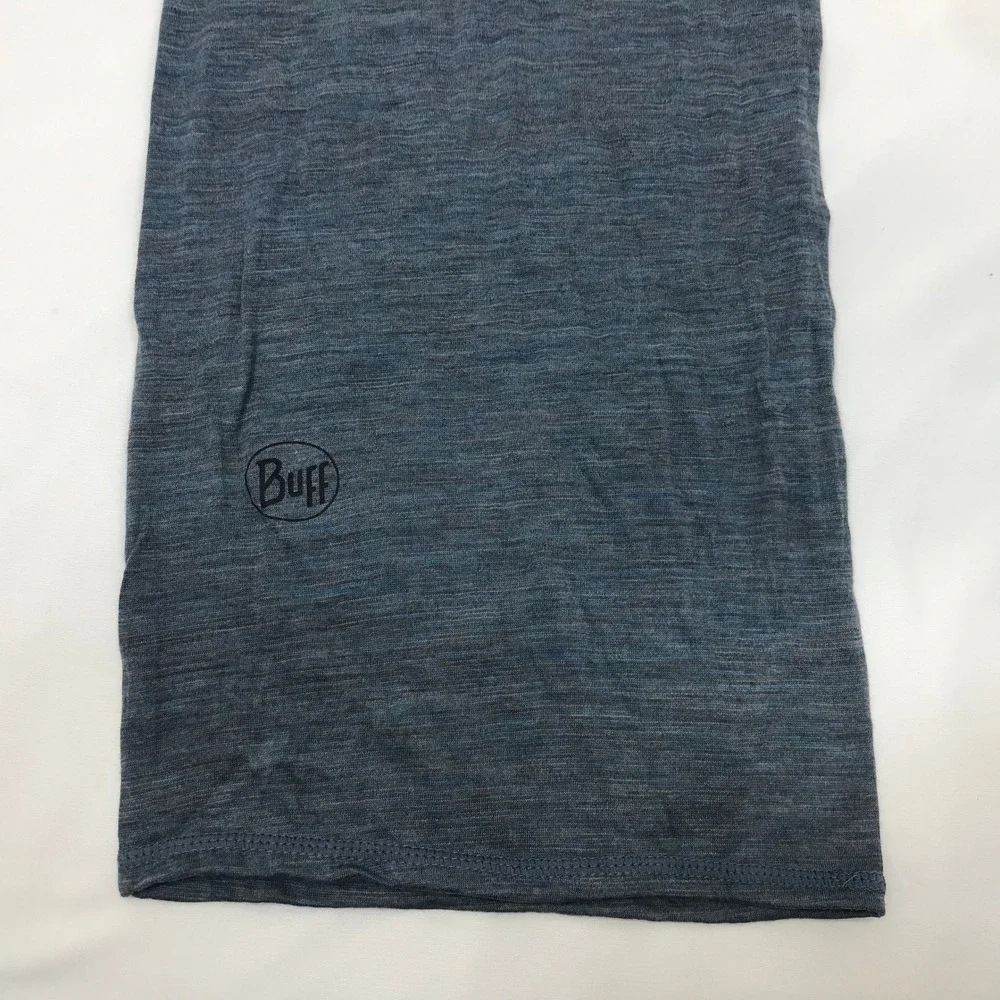Buff Lightweight Neck Gaiter Heathered Charcoal Blue Performance Knit Spain